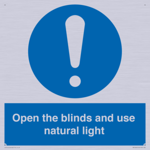 Open the blinds and use natural light